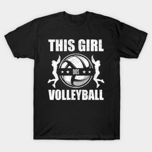 This Girl Digs Volleyball Coach Player T-Shirt